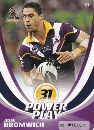 2013 NRL Power Play Common Card - Base 073 Jesse Bromwich Melbourne Storm