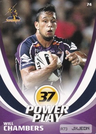 2013 NRL Power Play Common Card - Base 074 Will Chambers Melbourne Storm