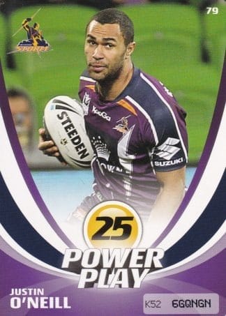 2013 NRL Power Play Common Card - Base 079 Justin O'Neill Melbourne Storm