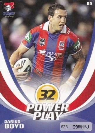 2013 NRL Power Play Common Card - Base 085 Darius Boyd Newcastle Knights