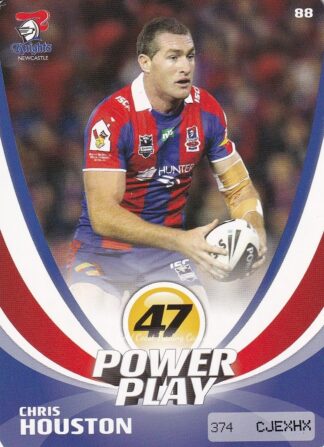 2013 NRL Power Play Common Card - Base 088 Chris Houston Newcastle Knights