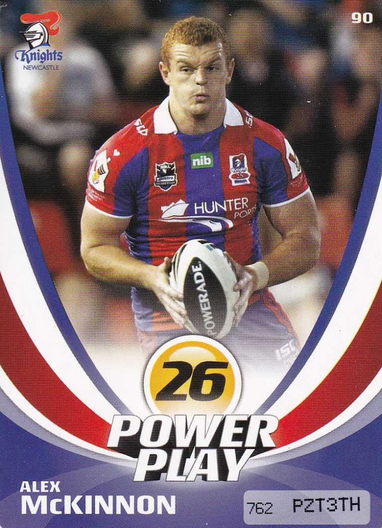 2013 NRL Power Play Common Card - Base 090 Alex McKinnon Newcastle Knights