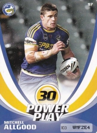2013 NRL Power Play Common Card - Base 097 Mitchell Allgood Parramatta Eels