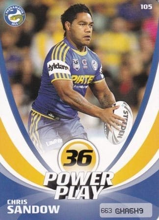2013 NRL Power Play Common Card - Base 105 Chris Sandow Parramatta Eels
