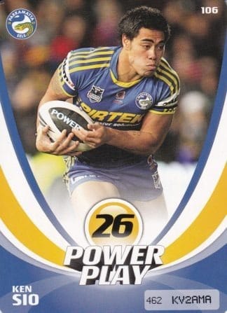 2013 NRL Power Play Common Card - Base 106 Ken Sio Parramatta Eels