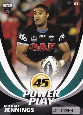 2013 NRL Power Play Common Card - Base 112 Michael Jennings Penrith Panthers