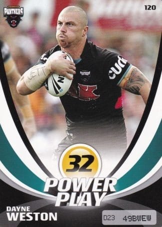 2013 NRL Power Play Common Card - Base 120 Dayne Weston Penrith Panthers