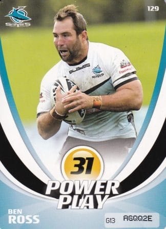 2013 NRL Power Play Common Card - Base 129 Ben Ross Cronulla Sharks