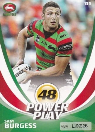 2013 NRL Power Play Common Card - Base 135 Sam Burgess South Sydney Rabbitohs