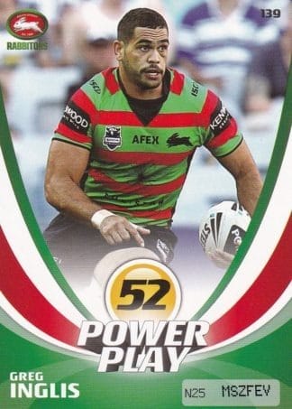 2013 NRL Power Play Common Card - Base 139 Greg Inglis South Sydney Rabbitohs