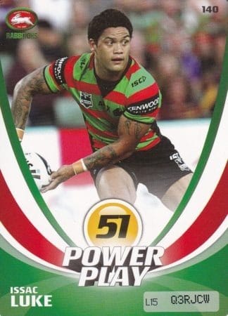 2013 NRL Power Play Common Card - Base 140 Issac Luke South Sydney Rabbitohs