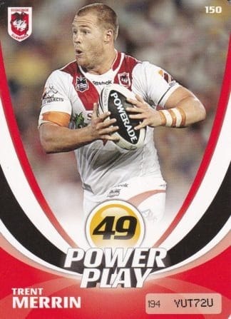 2013 NRL Power Play Common Card - Base 150 Trent Merrin St George Dragons