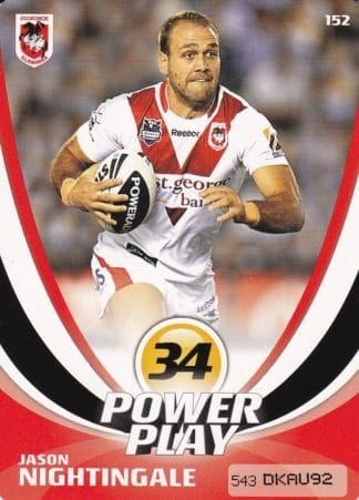2013 NRL Power Play Common Card - Base 152 Jason Nightingale St George Dragons