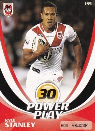 2013 NRL Power Play Common Card - Base 155 Kyle Stanley St George Dragons