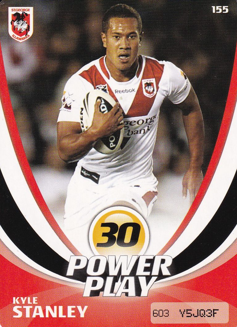 2013 NRL Power Play Common Card - Base 155 Kyle Stanley St George Dragons