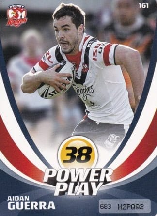 2013 NRL Power Play Common Card - Base 161 Aidan Guerra Sydney Roosters