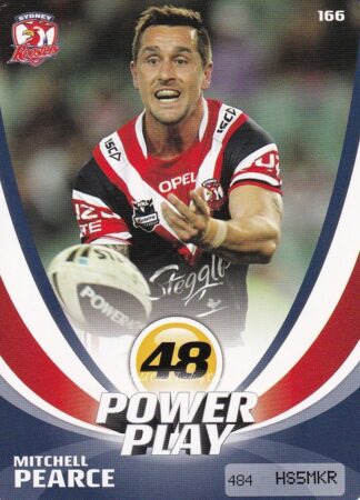 2013 NRL Power Play Common Card - Base 166 Mitchell Pearce Sydney Roosters