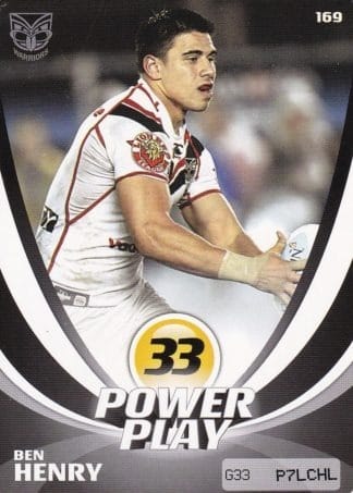 2013 NRL Power Play Common Card - Base 169 Ben Henry Warriors