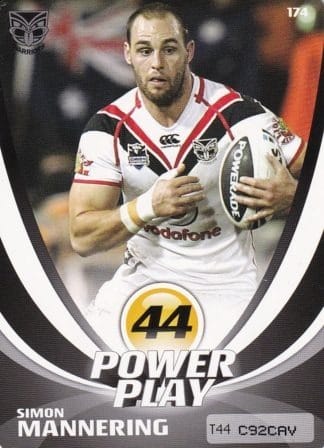 2013 NRL Power Play Common Card - Base 174 Simon Mannering Warriors