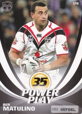 2013 NRL Power Play Common Card - Base 176 Ben Matulino Warriors