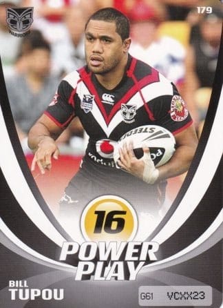 2013 NRL Power Play Common Card - Base 179 Bill Tupou Warriors