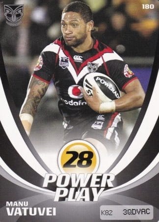 2013 NRL Power Play Common Card - Base 180 Manu Vatuvei Warriors