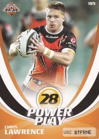 2013 NRL Power Play Common Card - Base 185 Chris Lawrence Wests Tigers