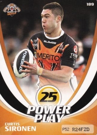 2013 NRL Power Play Common Card - Base 189 Curtis Sironen Wests Tigers