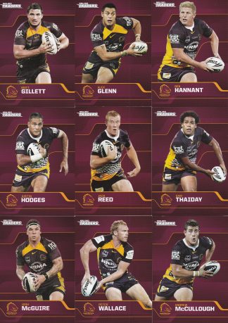 2013 NRL Traders Base Team Set - Brisbane Broncos