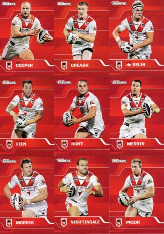 2013 NRL Traders Base Team Set - St George Dragons