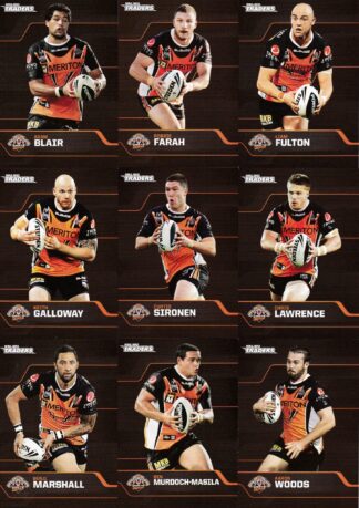 2013 NRL Traders Base Team Set - Wests Tigers