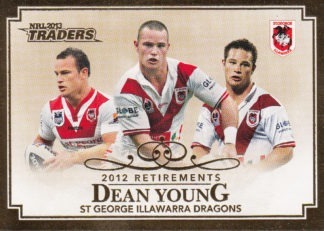 2013 NRL Traders Retirements - R10 Dean Young St George Dragons