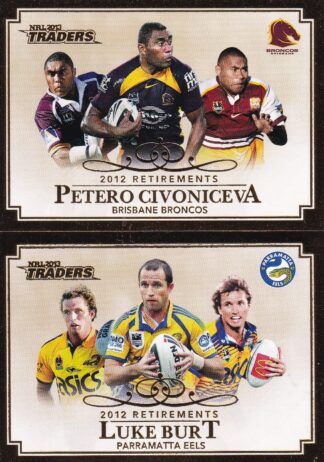 2013 NRL Traders Retirements