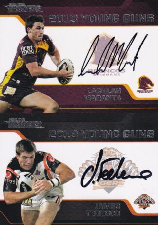 2013 NRL Traders Young Guns Signatures