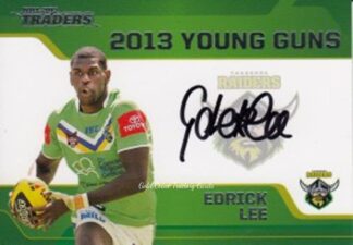 2013 NRL Traders Young Guns Signature - YG03 Edrick Lee Canberra Raiders
