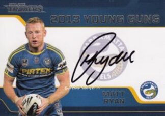 2013 NRL Traders Young Guns Signature - YG09 Matt Ryan Parramatta Eels
