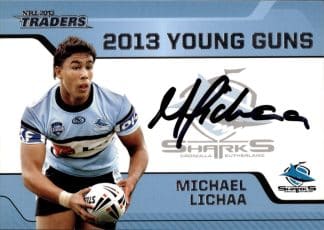 2013 NRL Traders Young Guns Signature - YG11 Michael Lichaa Cronulla Sharks
