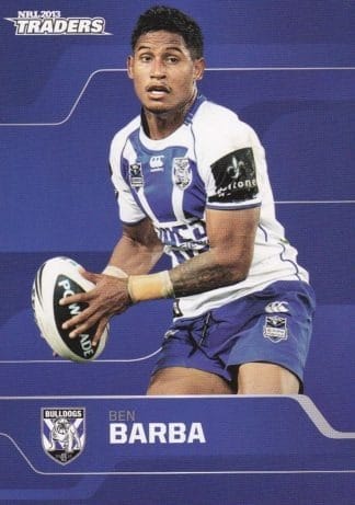 2013 NRL Traders Common Card - Base 013 Ben Barba Canterbury Bulldogs