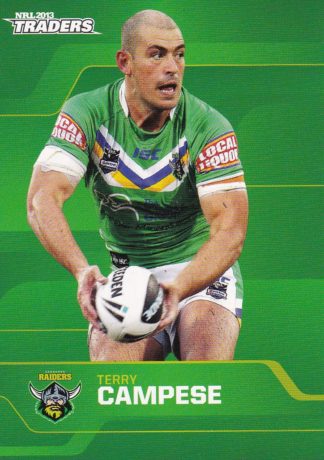 2013 NRL Traders Common Card - Base 025 Terry Campese Canberra Raiders