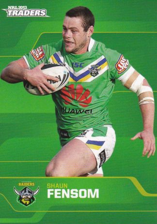 2013 NRL Traders Common Card - Base 028 Shaun Fensom Canberra Raiders