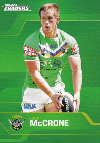 2013 NRL Traders Common Card - Base 031 Josh McCrone Canberra Raiders