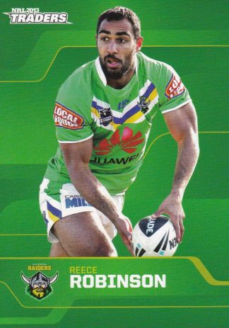 2013 NRL Traders Common Card - Base 033 Reece Robinson Canberra Raiders