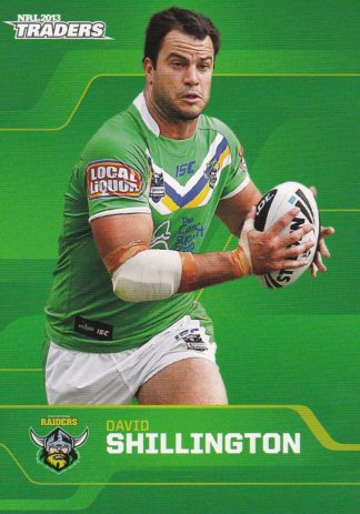2013 NRL Traders Common Card - Base 034 David Shillington Canberra Raiders