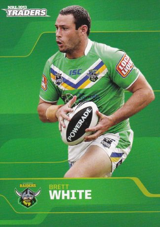 2013 NRL Traders Common Card - Base 036 Brett White Canberra Raiders