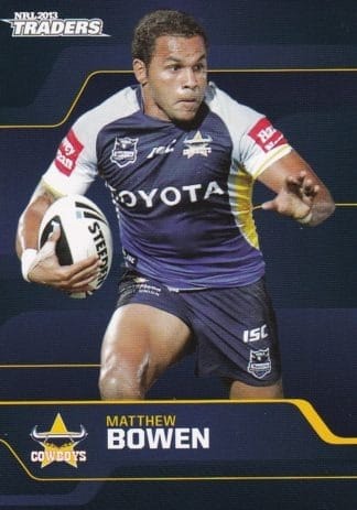 2013 NRL Traders Common Card - Base 037 Matthew Bowen North QLD Cowboys