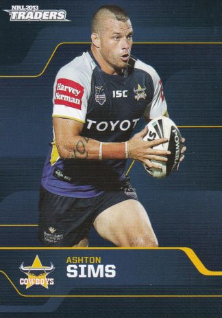 2013 NRL Traders Common Card - Base 043 Ashton Sims North QLD Cowboys