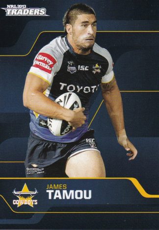 2013 NRL Traders Common Card - Base 045 James Tamou North QLD Cowboys