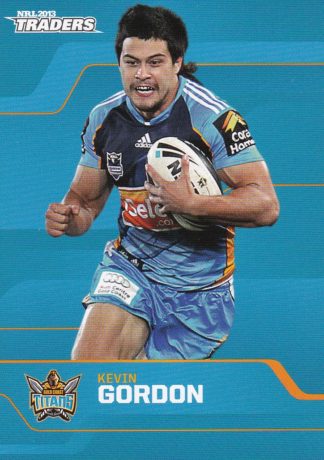 2013 NRL Traders Common Card - Base 052 Kevin Gordon Gold Coast Titans