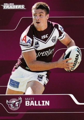 2013 NRL Traders Common Card - Base 061 Matt Ballin Manly Sea Eagles