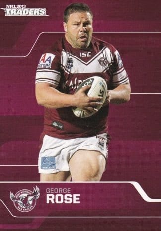 2013 NRL Traders Common Card - Base 068 George Rose Manly Sea Eagles